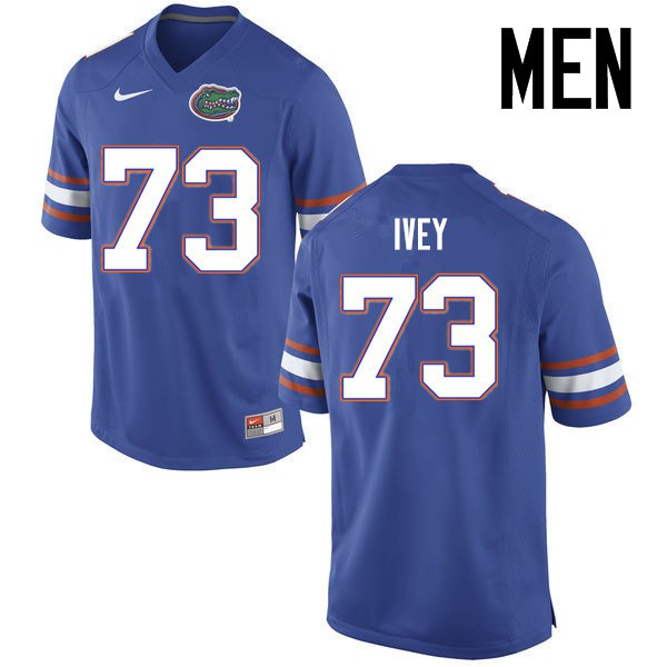 Florida Gators Men #73 Martez Ivey College Football Jerseys Blue